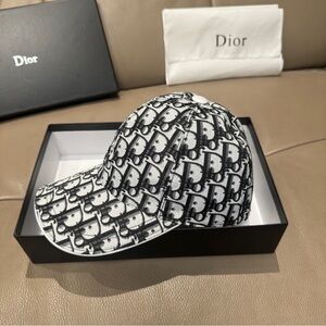 Dior Monogram Black and White Men's Hat